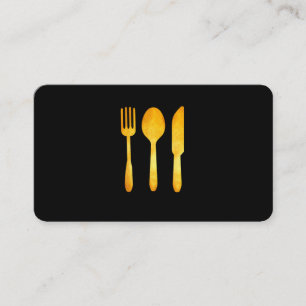 Cartão De Visita Utensílios de Alimentação