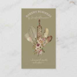 Cartão De Visita Utensílios panificação Catering Cook Chef Retro