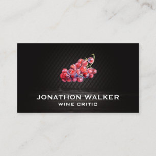 Cartão De Visita Uvas de vinho em vinho