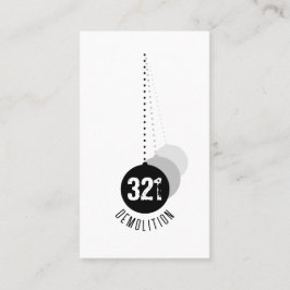 Cartão de visita v2 do especialista em demolição