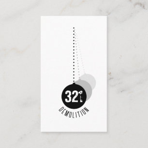 Cartão de visita v2 do especialista em demolição