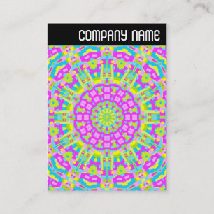 Cartão De Visita V Cabeçalho - Caleidoscópio Colorido 01