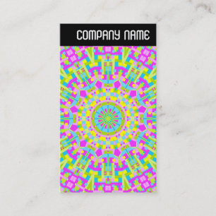 Cartão De Visita V Cabeçalho - Caleidoscópio Colorido 05