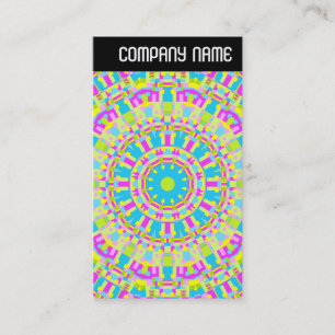 Cartão De Visita V Cabeçalho - Caleidoscópio Colorido 06