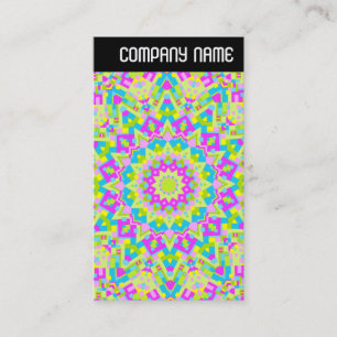 Cartão De Visita V Cabeçalho - Caleidoscópio Colorido 07