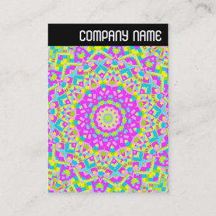 Cartão De Visita V Cabeçalho - Caleidoscópio Colorido 08