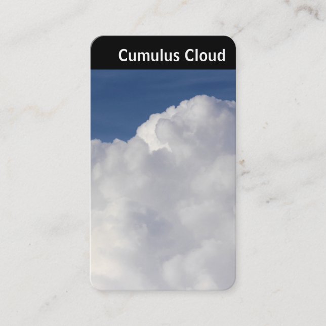 Cartão De Visita V Cabeçalho - Nuvem Cumulus (Frente)