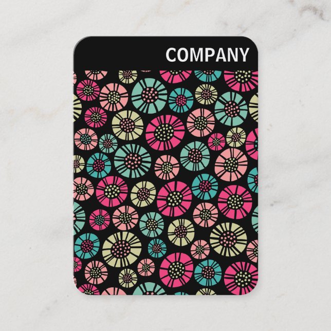 Cartão De Visita V Header - Abstrato Flores 031023 (Frente)