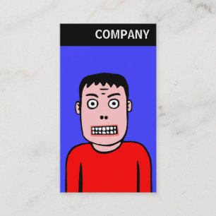 Cartão De Visita V Header - Caráter engraçado 01