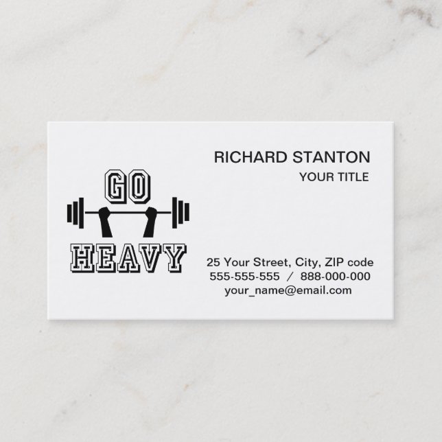 Cartão De Visita Vá pesado (Frente)