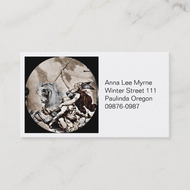 Cartão De Visita Valkyrie Carregar Herói a Valhalla (Frente)