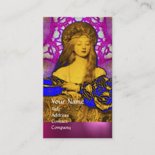 Cartão De Visita VANITY BEAUTY FASHION DESIGNER Púrpura Rosa