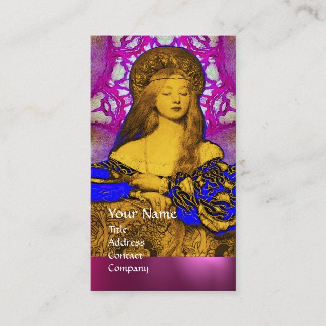 Cartão De Visita VANITY BEAUTY FASHION DESIGNER Púrpura Rosa (Frente)