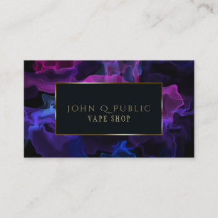 Cartão De Visita Vapor Purple Blacklight para Lojas de Vape