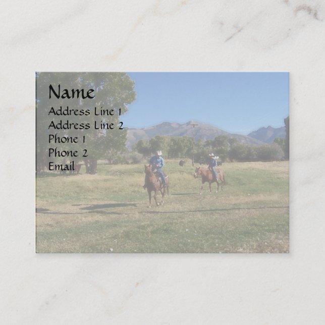 Cartão De Visita Vaqueiros (Frente)