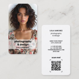 Cartão De Visita Varredura de QR de Fotografia