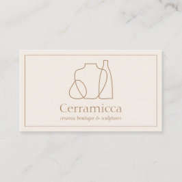 Cartão De Visita Vaso de Porcelana Esculpida à Mão em Cerâmica Marf