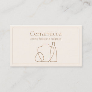 Cartão De Visita Vaso de Porcelana Esculpida à Mão em Marfim Cerâmi