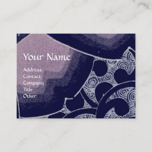 Cartão De Visita VASOS, vibrantes, espirais azuis brilhantes