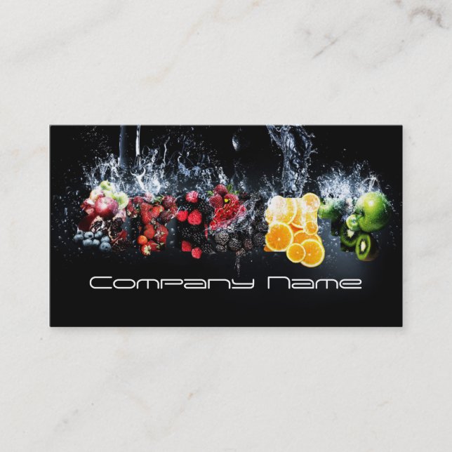 Cartão De Visita Vegetais de frutas/cartão saudável da (Frente)
