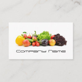 Cartão De Visita Vegetais de frutas/cartão saudável da