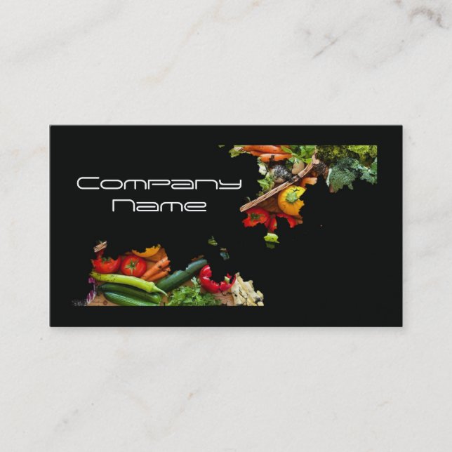 Cartão De Visita Vegetais de frutas/cartão saudável da (Frente)
