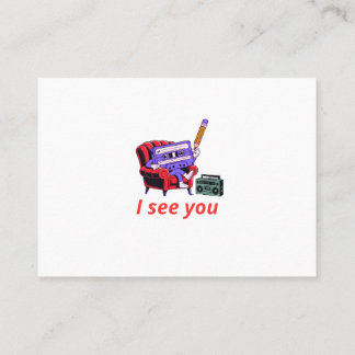 Cartão De Visita Vejo Você Retro Cassette Lounge