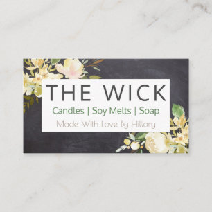 Cartão De Visita Vela De Sabão De Chalkboard Derretida E Artesanat