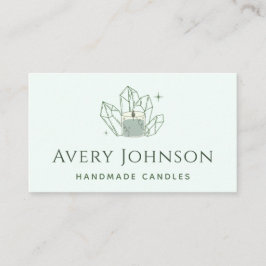 Cartão De Visita Velas artesanais Crystal Gemstone Social Media Bus