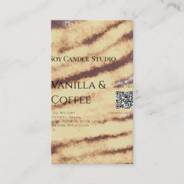 Cartão De Visita Velas de café de baunilha adicionar barramento QR