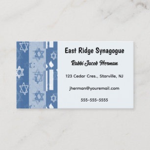 Cartão De Visita Velas editáveis da Estrela de Davi Judaica Rabino
