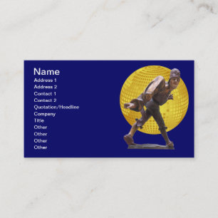 Cartão De Visita Velha figura de brincadeira