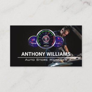 Cartão De Visita Velocímetro automático Mecânica do motor