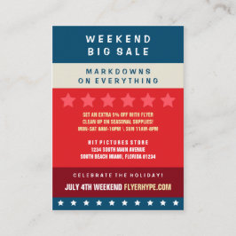 Cartão De Visita Venda da loja do crachá da campanha publicitária