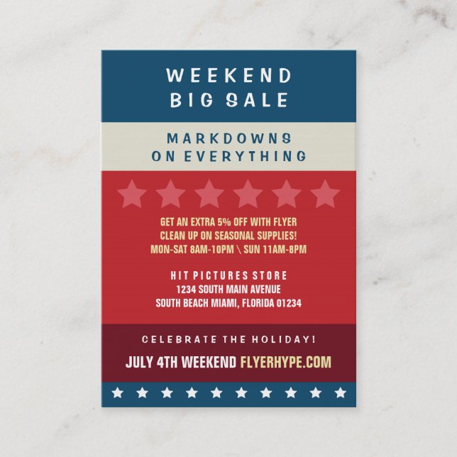 Cartão De Visita Venda da loja do crachá da campanha publicitária (Frente)