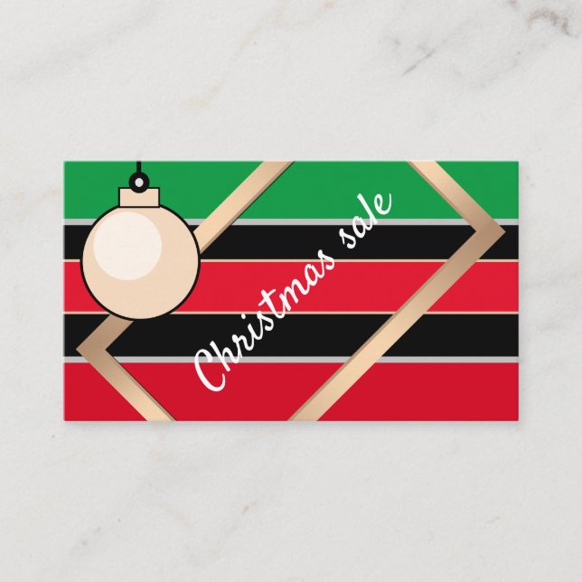 Cartão De Visita venda de Natal (Frente)