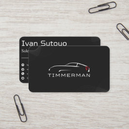 Cartão De Visita Vendas de carros Elegantes Pretos