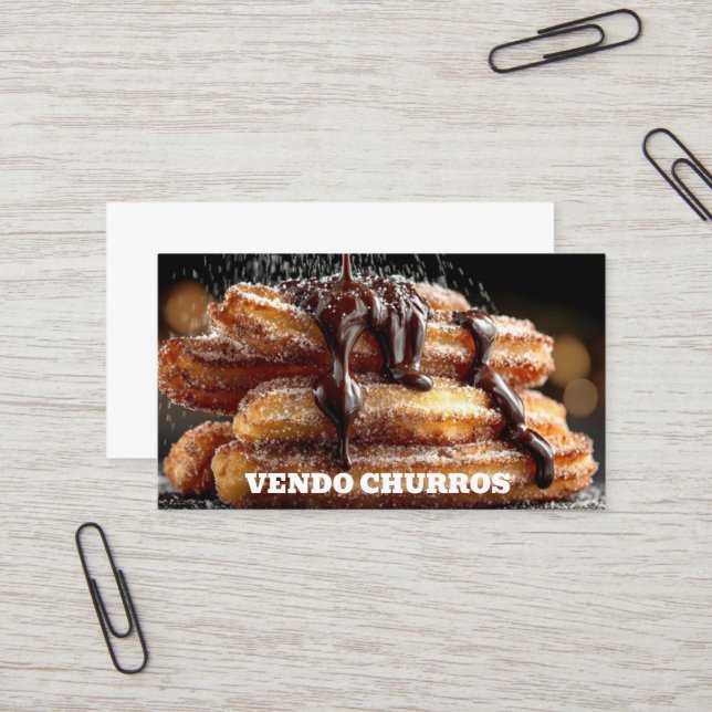 Cartão De Visita Vendo churros (Frente/Verso In Situ)