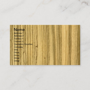 Cartão De Visita Veneer de Wenge e Zebrano Lobo