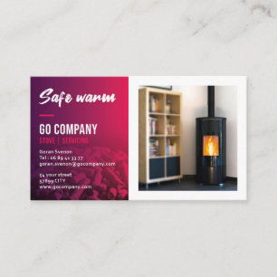 Cartão De Visita Vente et entretien de poêle, entreprise et artisan