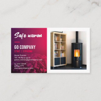 Cartão De Visita Vente et entretien de poêle, entreprise et artisan