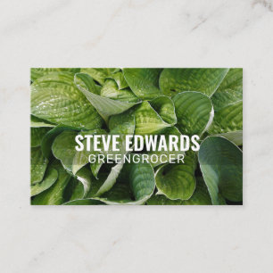 Cartão De Visita "Verdant Leaves" personalizadas (Reino Unido/Euro)
