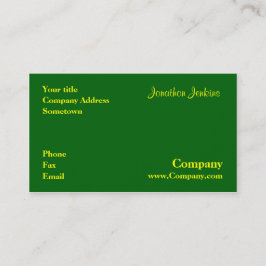 Cartão De Visita Verde