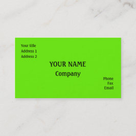 Cartão De Visita Verde