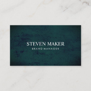 Cartão De Visita Verde Azul Minimalista