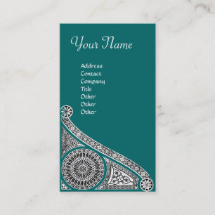 Cartão De Visita verde azul RENAISANCE