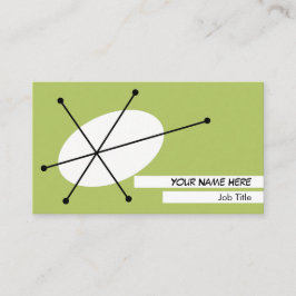 Cartão de visita verde azzle para trás