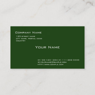 Cartão De Visita verde comum
