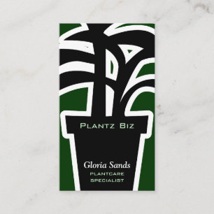 Cartão De Visita Verde da horticultura dos Houseplants do negócio