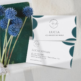 Cartão De Visita Verde de Amostra Moderna